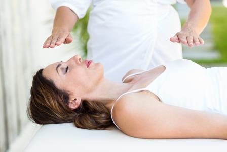Woman Receiving Reiki